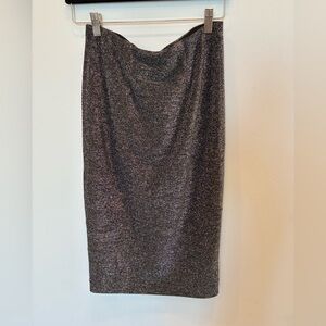 Express Shimmering Black/ Silver Pencil Skirt